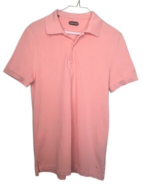 Tom Ford Pink Polo Shirt Slim Fit Designer Luxury Minimalist Casual Tee Size 48